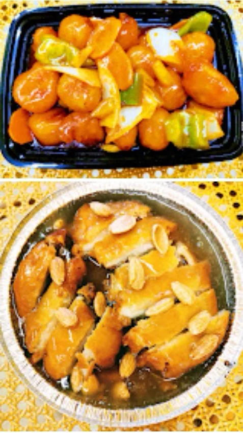 Pineapple Chicken Balls & Soo Gai w Almonds
