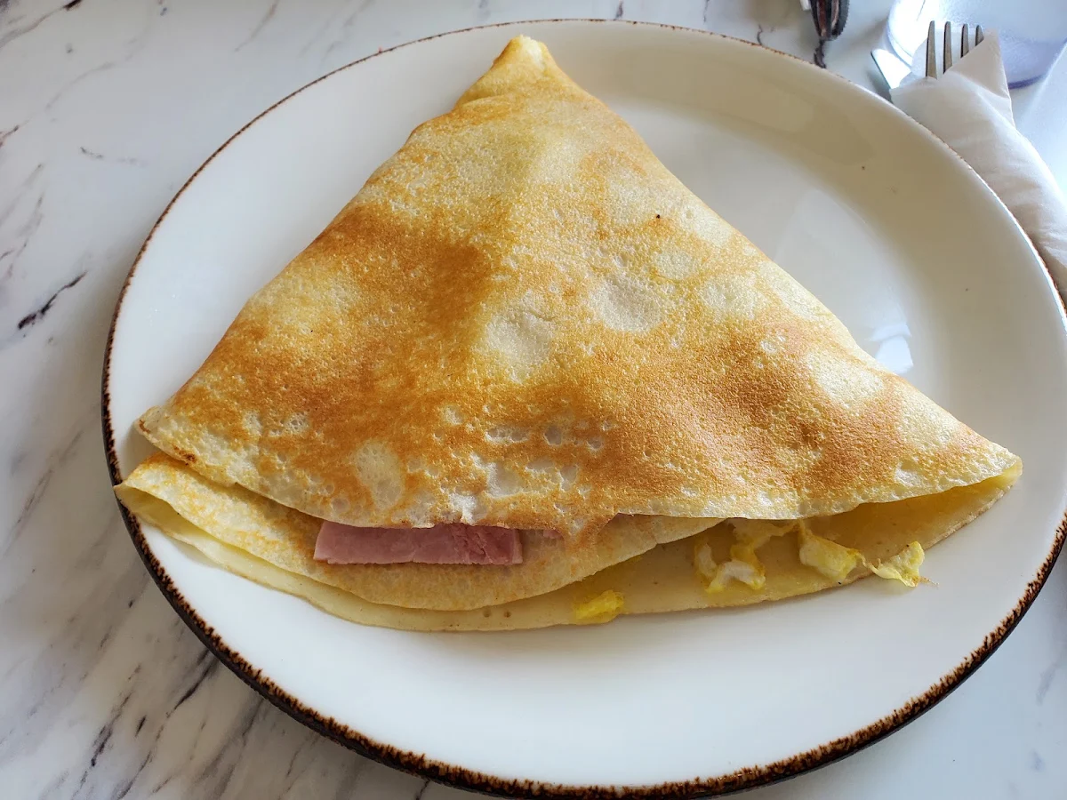 Ham Egg & Swiss Crepe