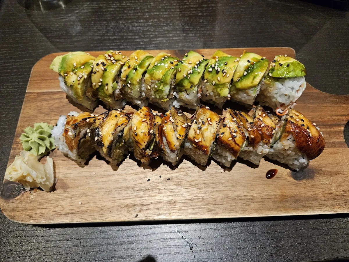 Green Dragon Roll and Eel Dragon Roll