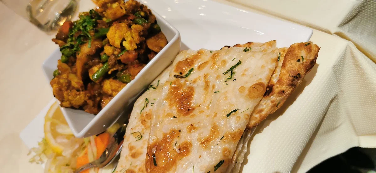 Mixed Veg Curry and Naan