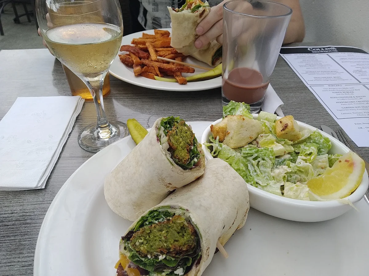 Falafel Wrap with Caesar Salad