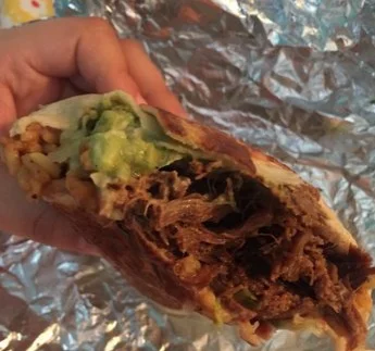 Bean Burrito with Guacamole
