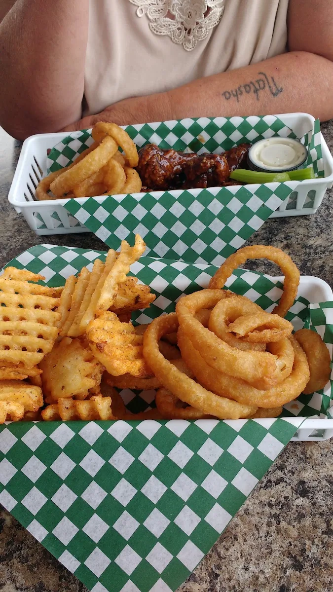 Onion Rings and Waffle Fries
