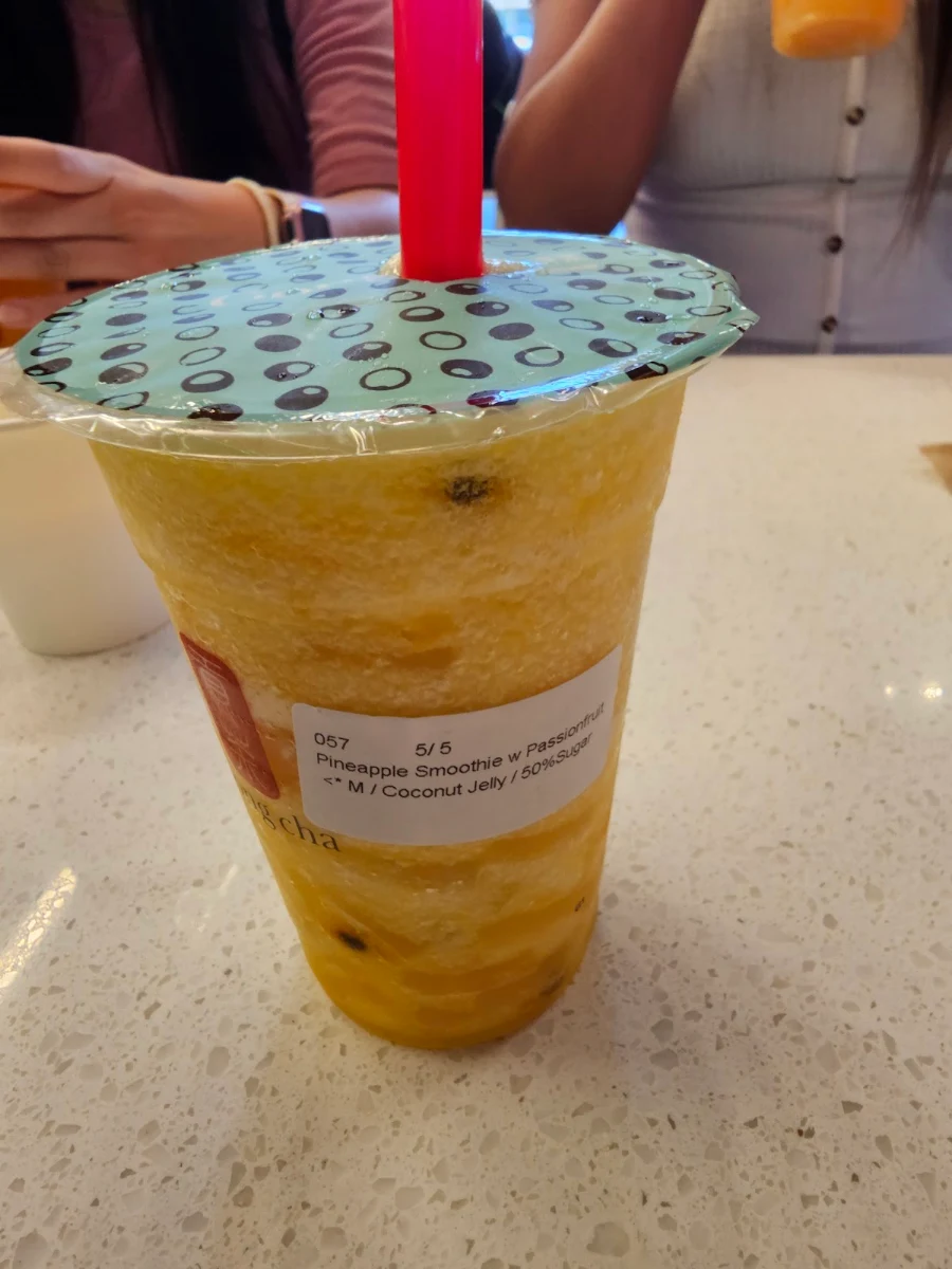 Pineapple Smoothie with Passion Fruit