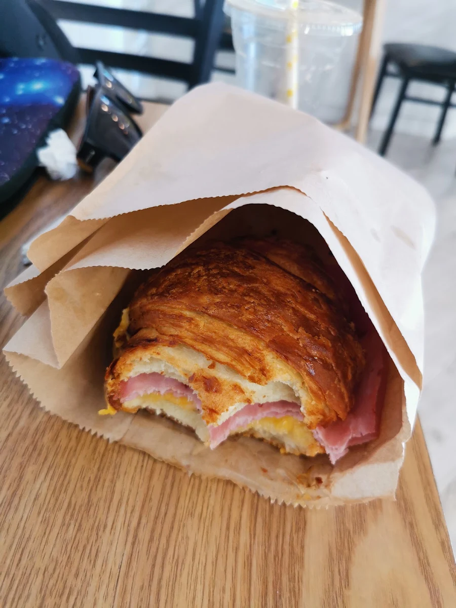 Ham and Cheese Croissant Sandwich