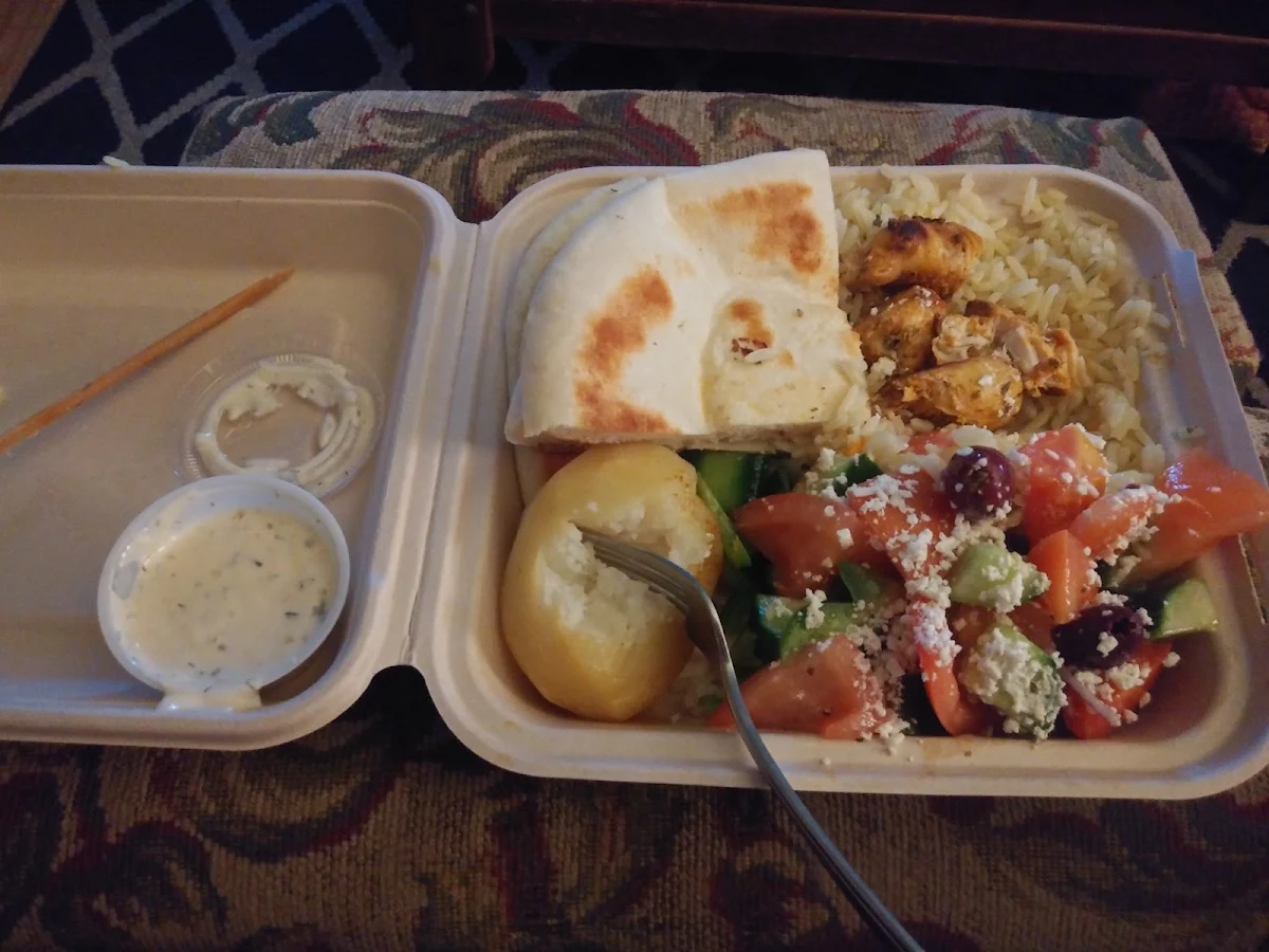 Chicken Souvlaki Platter
