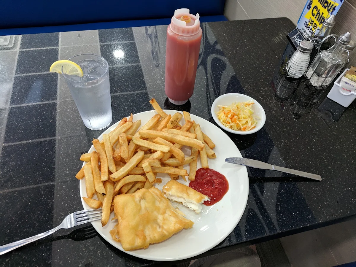Halibut French Fries & Cole Slaw