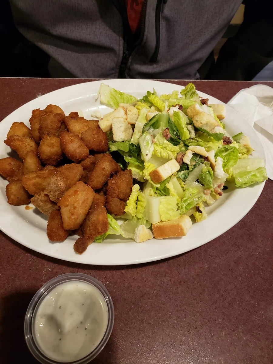 Dry Ribs and Caesars Salad