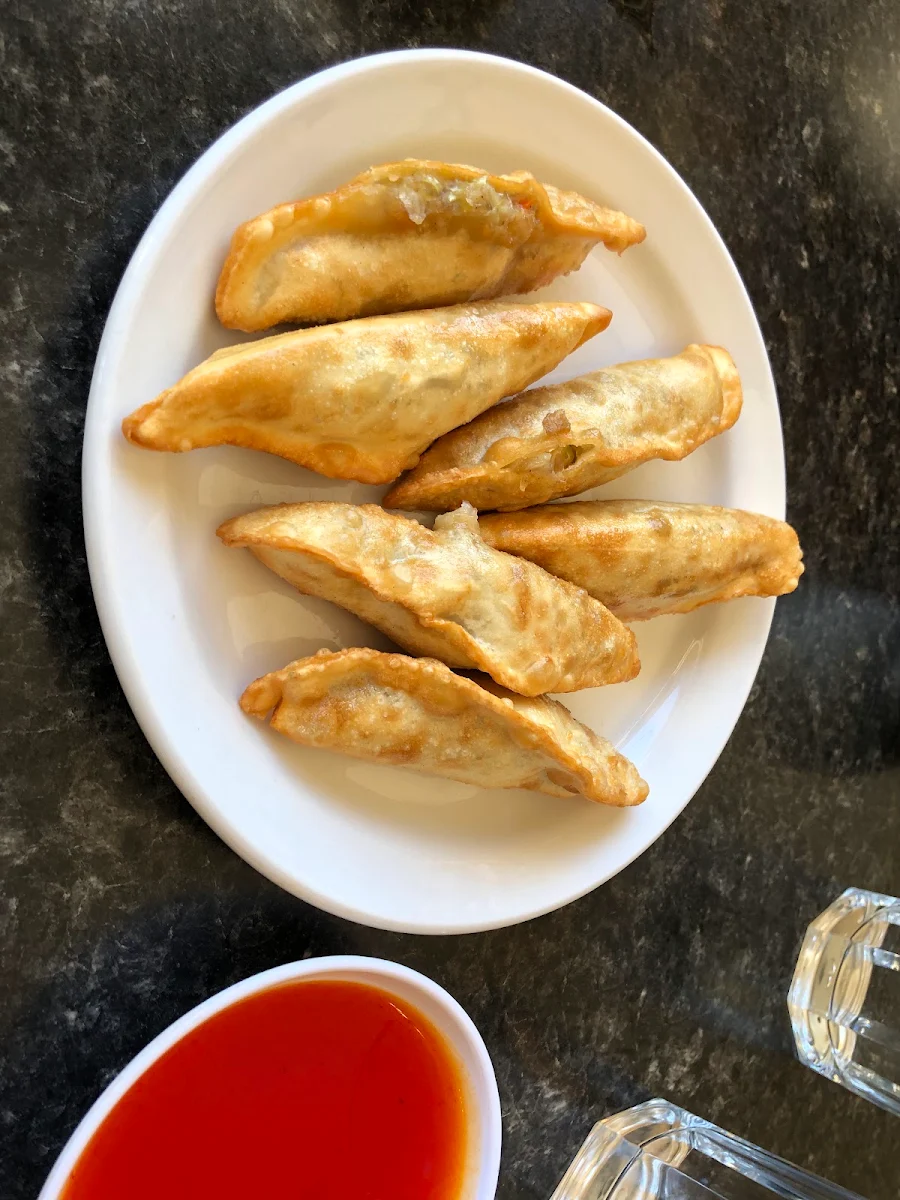 Deep Fried Dumplings with Pineapple Sauce