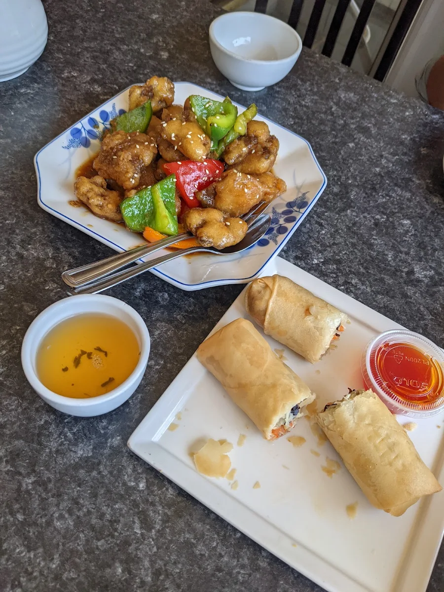 Deep Fried Yam Rolls with Special Sweet & Sour Sauce