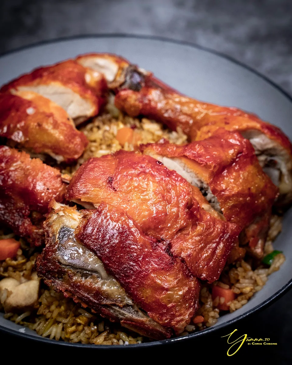 Fried Rice with Chicken on Top