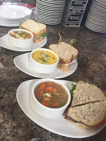 Soup Served with Fresh Baked Bun