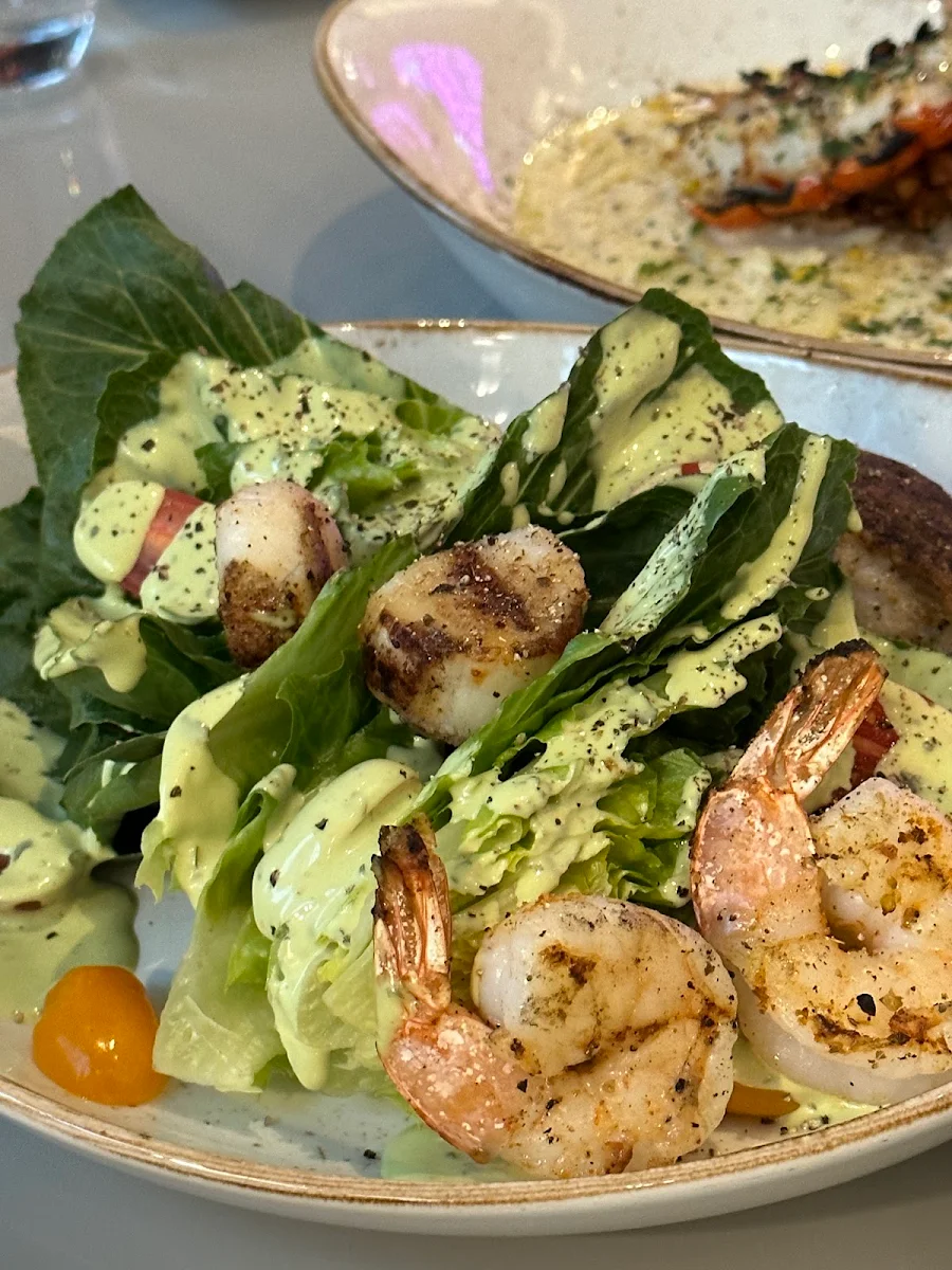 Seared Beef Tenderloin with Jumbo Shrimp