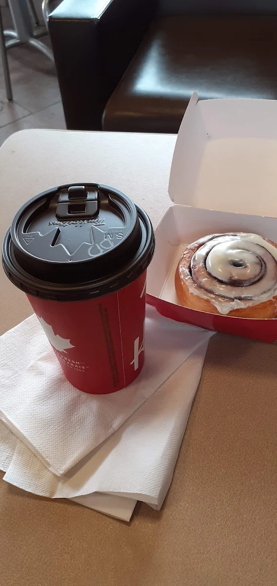 Meduim Double Double and Sticky Cinnamon Roll