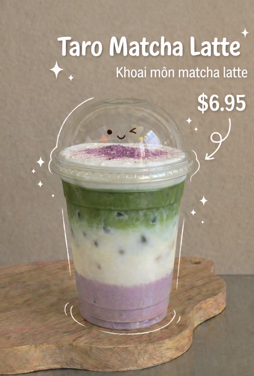 Taro Matcha Latte