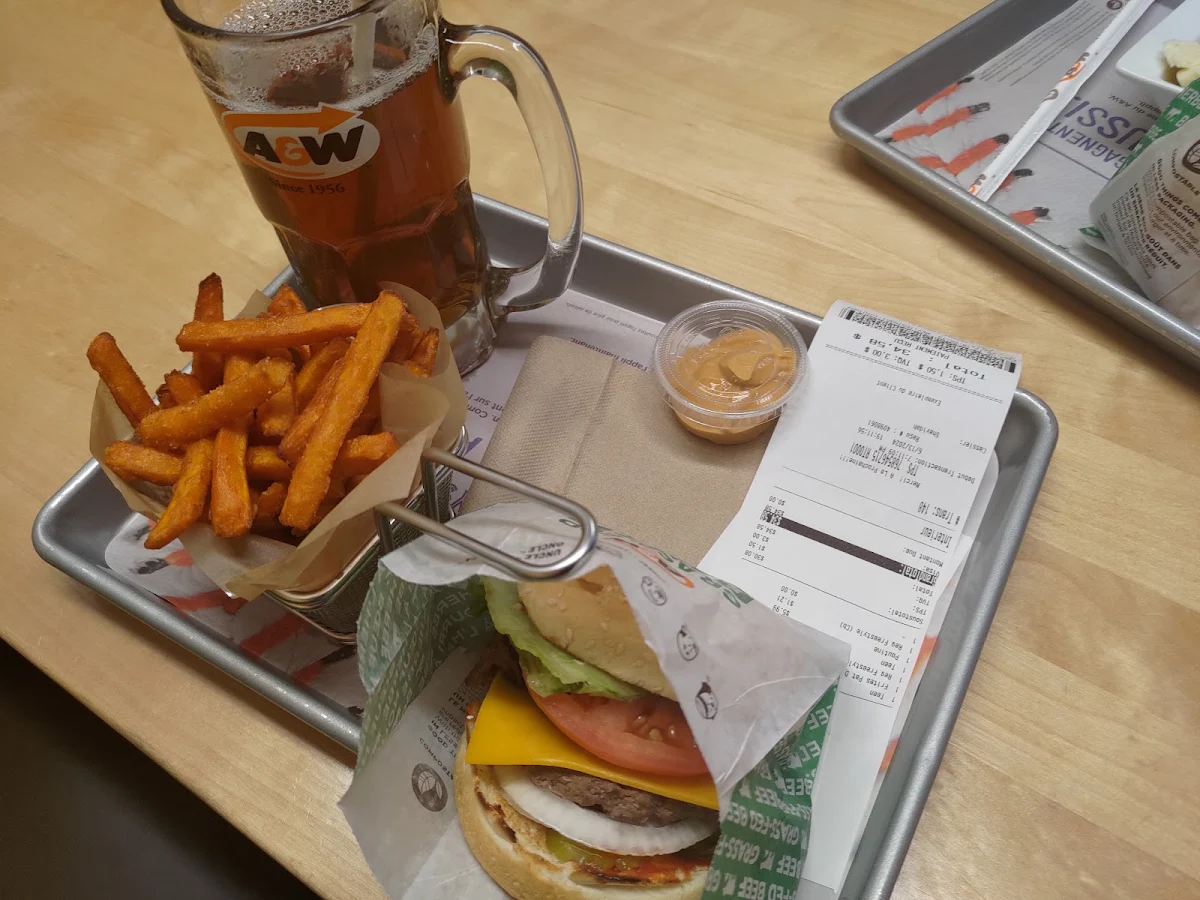 Teens Burger with Sweet Potato Fries