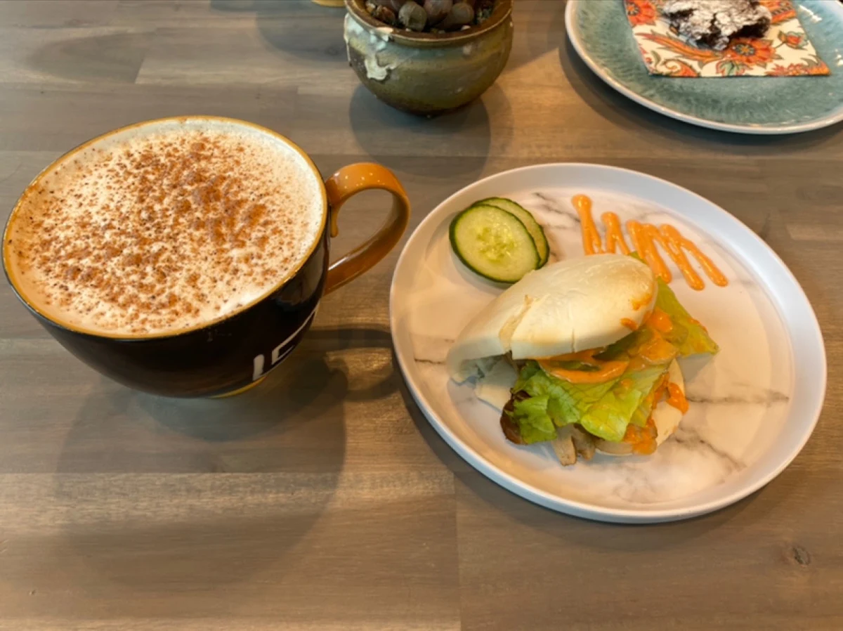Chai Latte and Pork Belly Bao