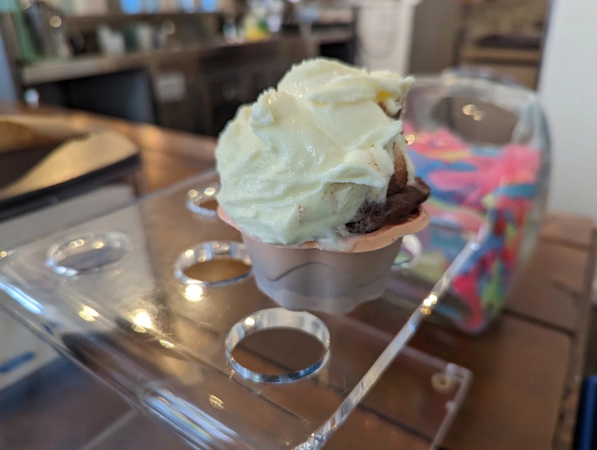Chocolate Peanut Butter and Banana Gelato