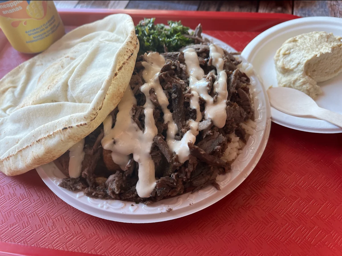 Beef and Chicken Shawarma Plate