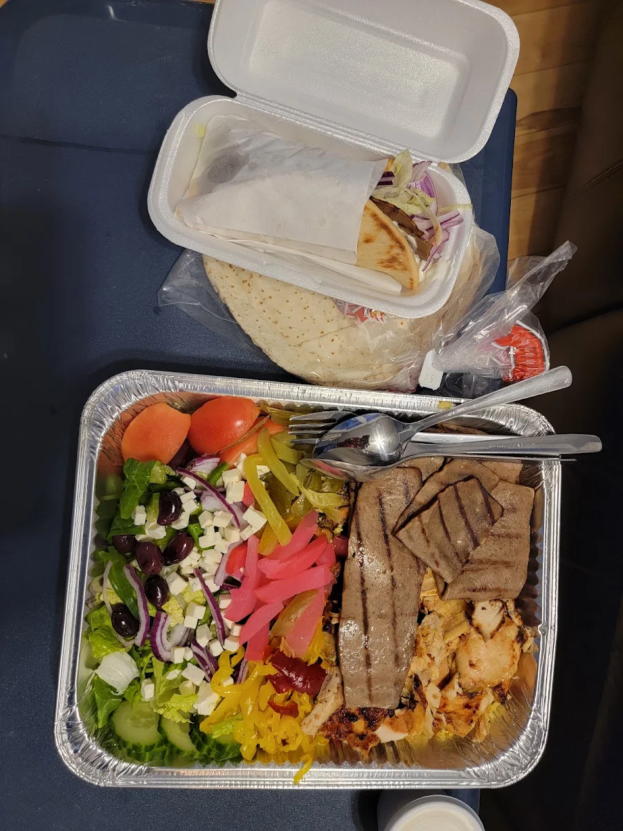 Schwarma Platter and Gyro Sandwich