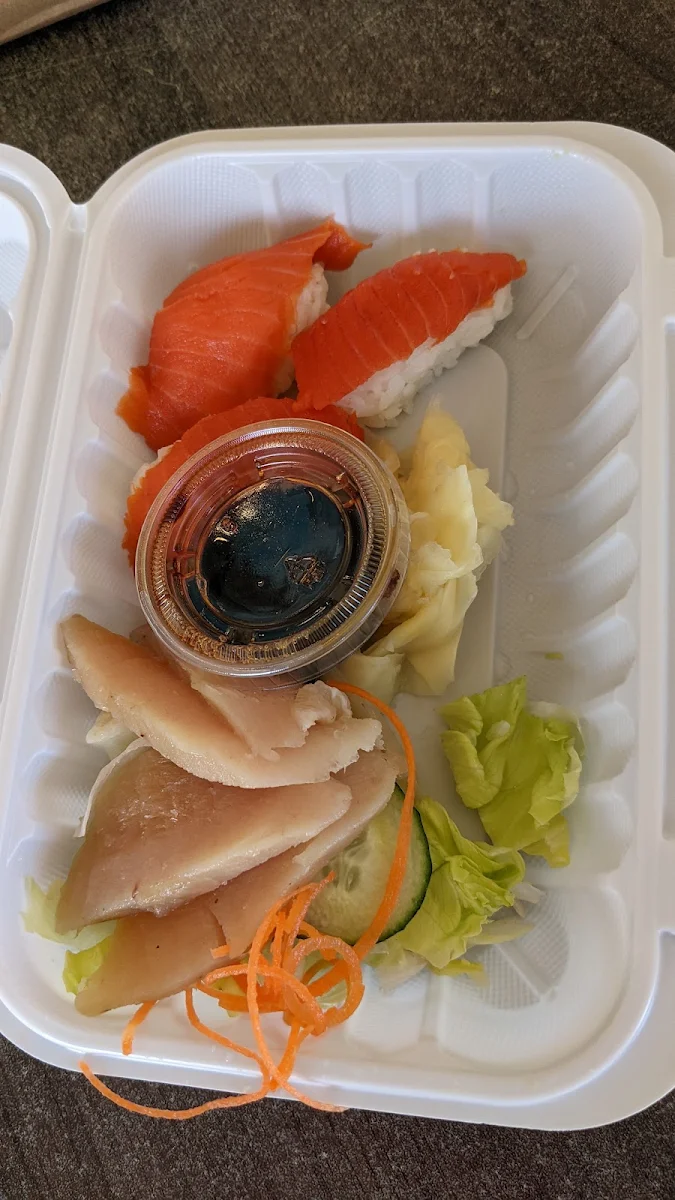 Tuna Sashimi and Salmon Nigiri