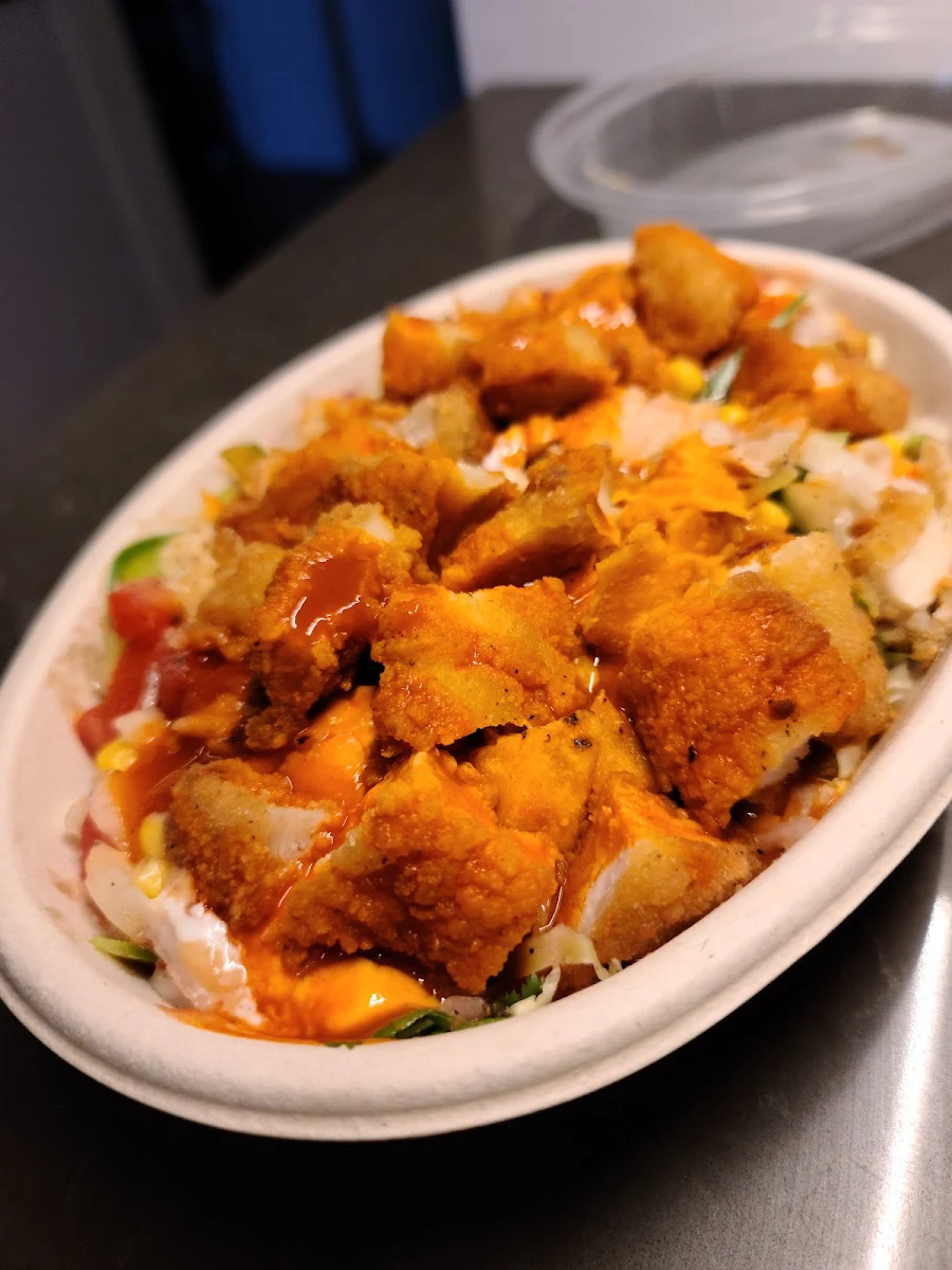 Fried Buffalo Chicken Burrito Bowl