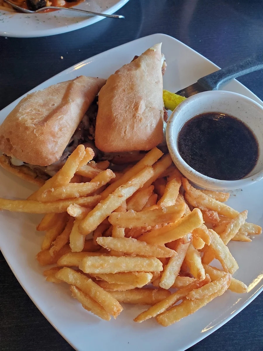 French Dip Sandwich and Fries