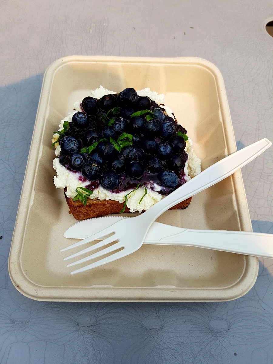 Blueberries and Ricotta on Toast