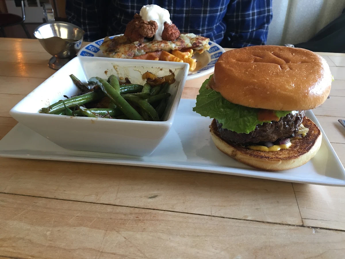 Burger and Green Beans