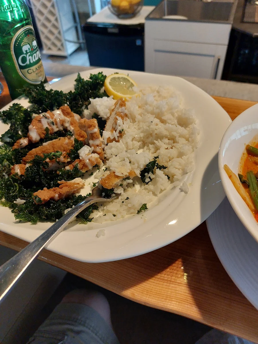 Lemon Chicken with Coconut Rice