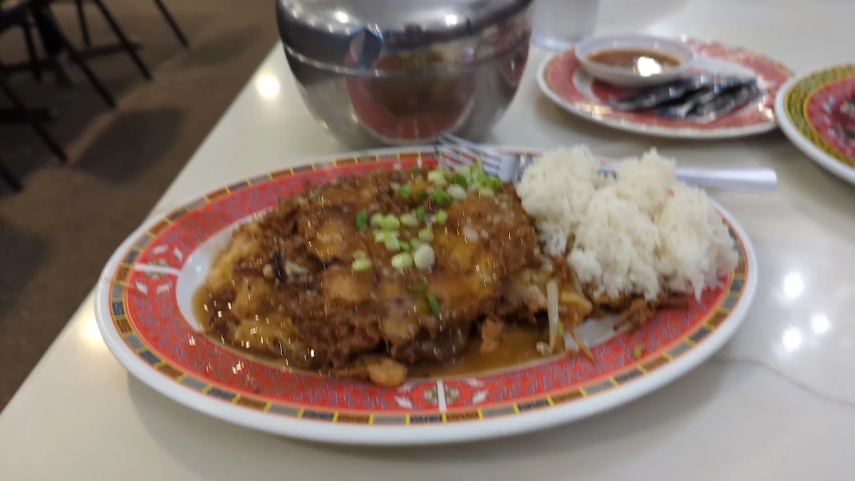 Special Egg Foo Young w Steamed Rice
