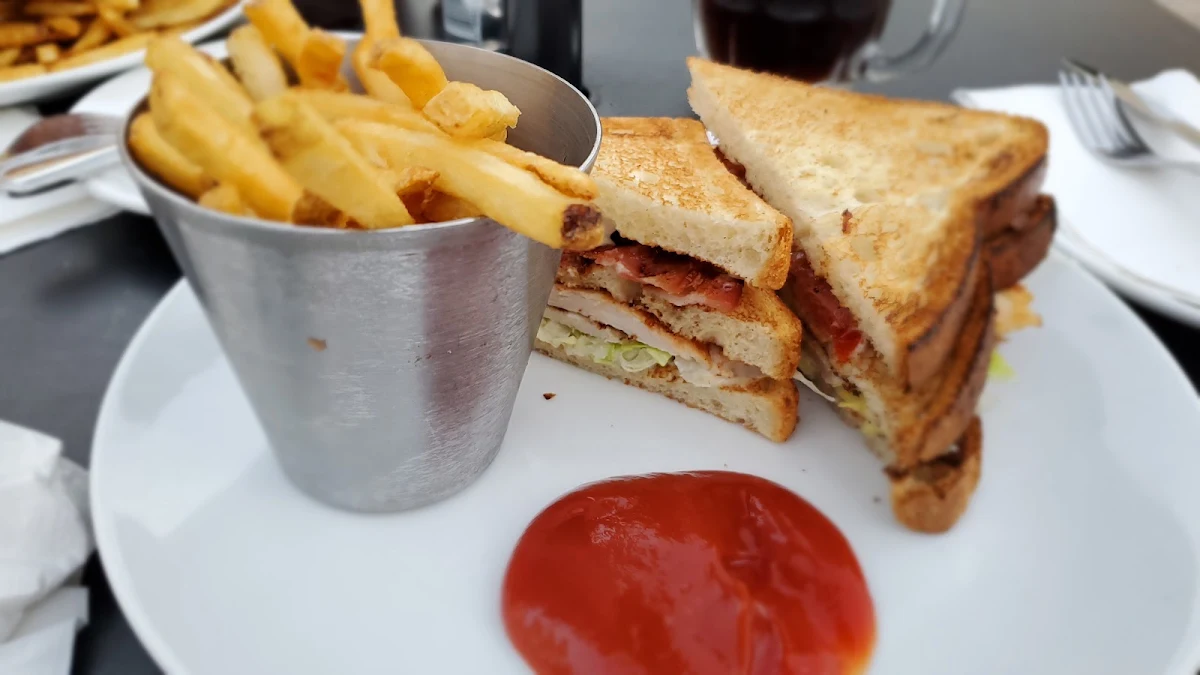 Club Sandwich and Fries