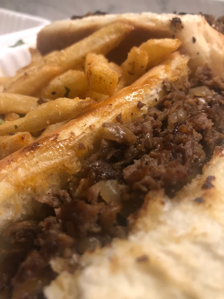 Cheese Steak and Fries