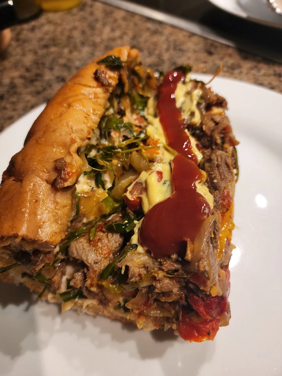 South Philly Cheese Steak Sandwich