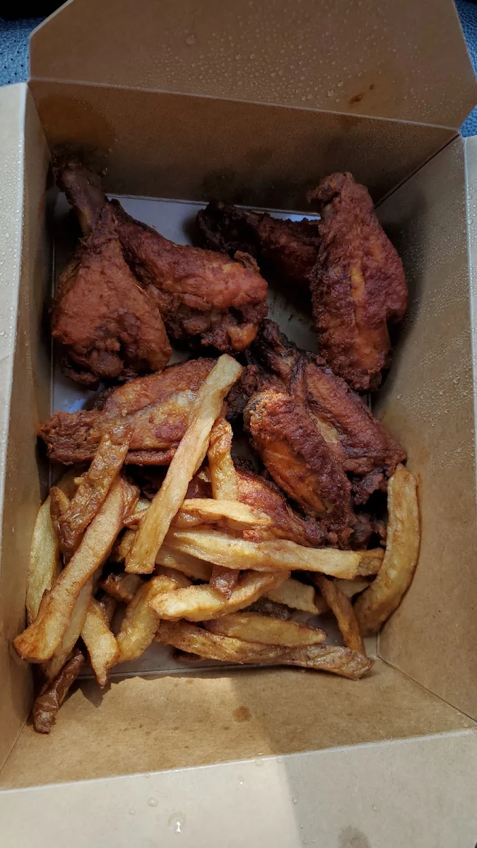 Chicken Wings with Fries