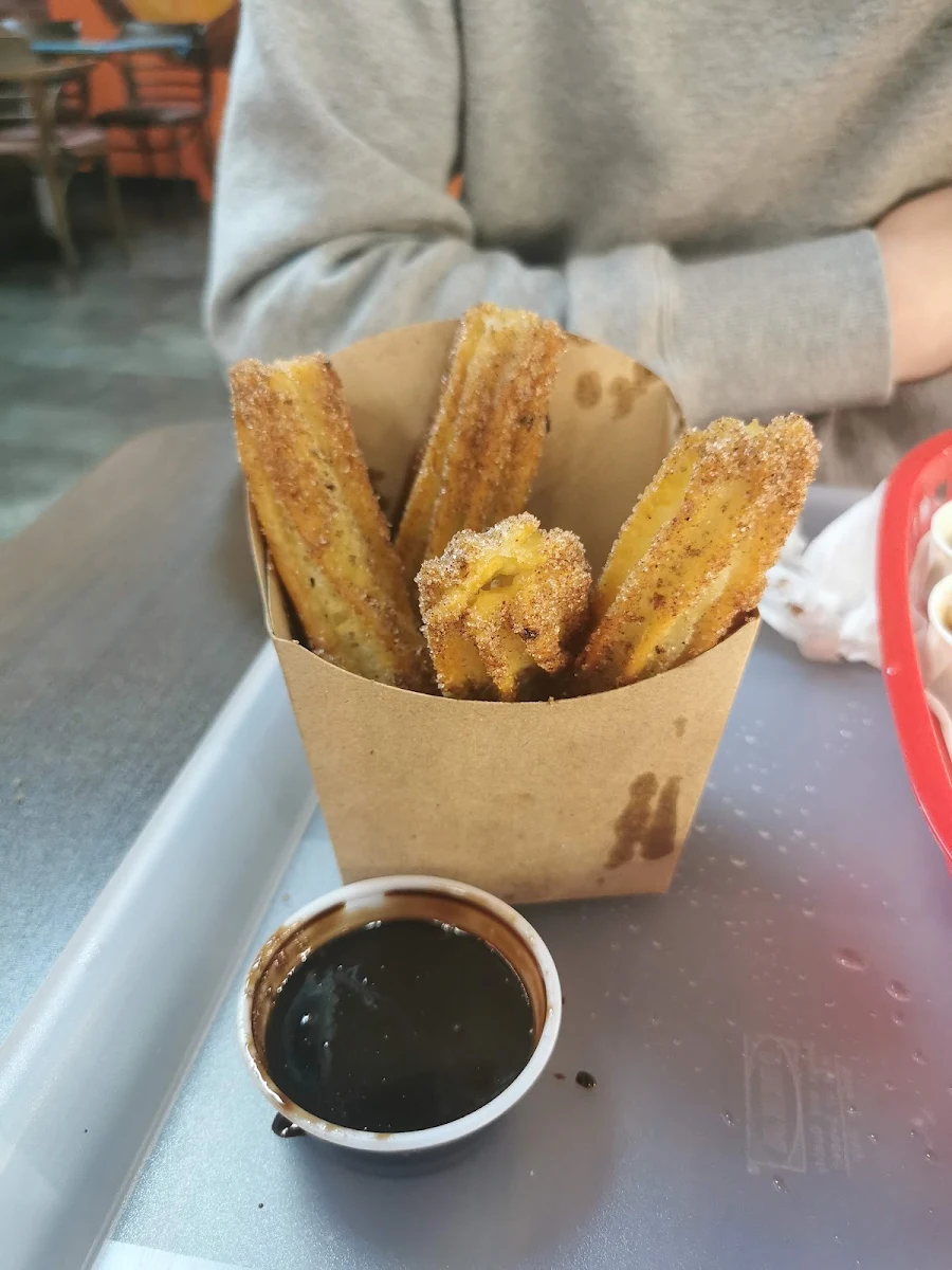Churros with Chocolate Syrup