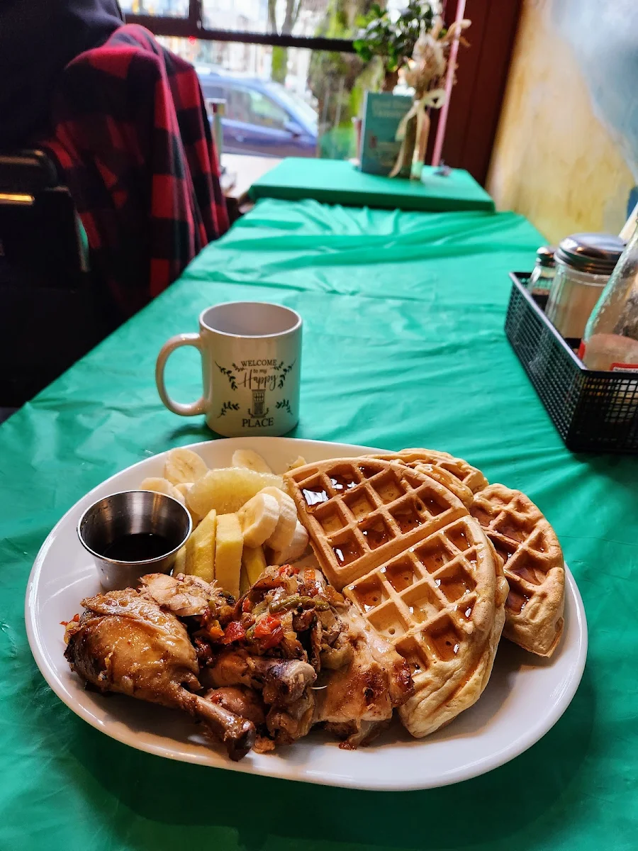 Jerk Chicken and Waffles