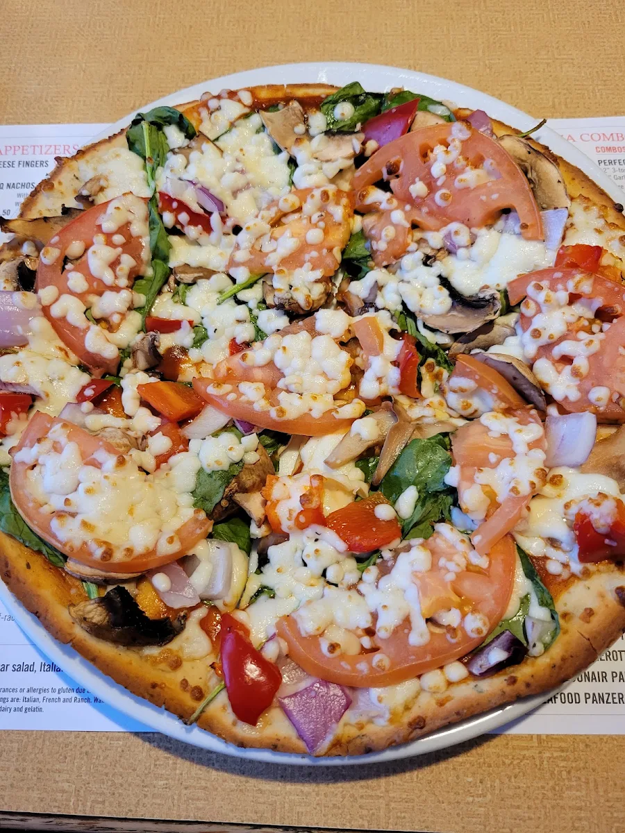 Cauliflower Crust Pizza with All Vegetables