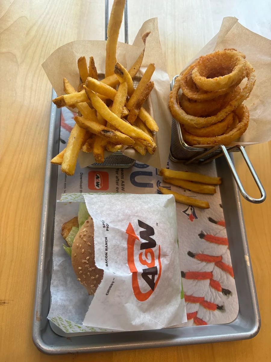 Spicy Chicken Sandwich Fries & Onion Rings