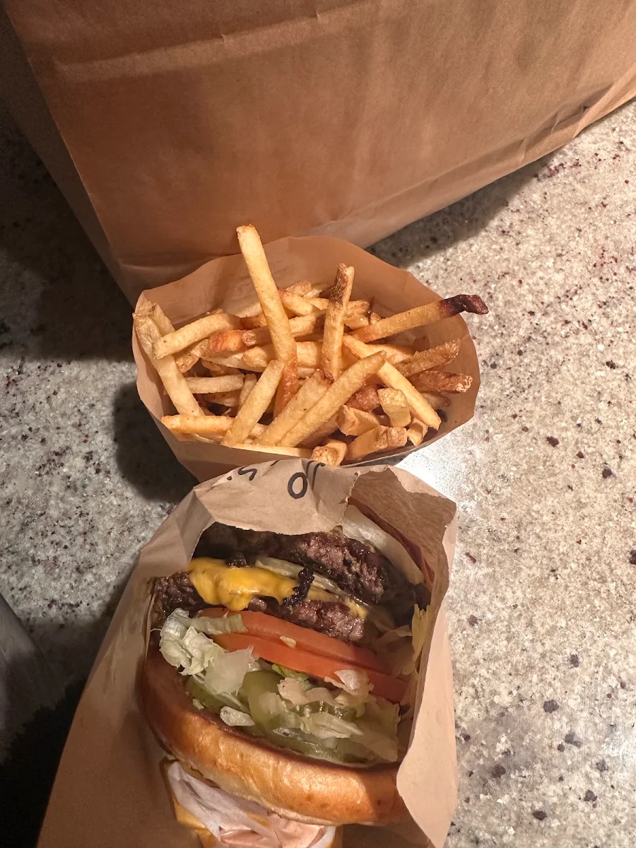 Double Cheeseburger and Fries
