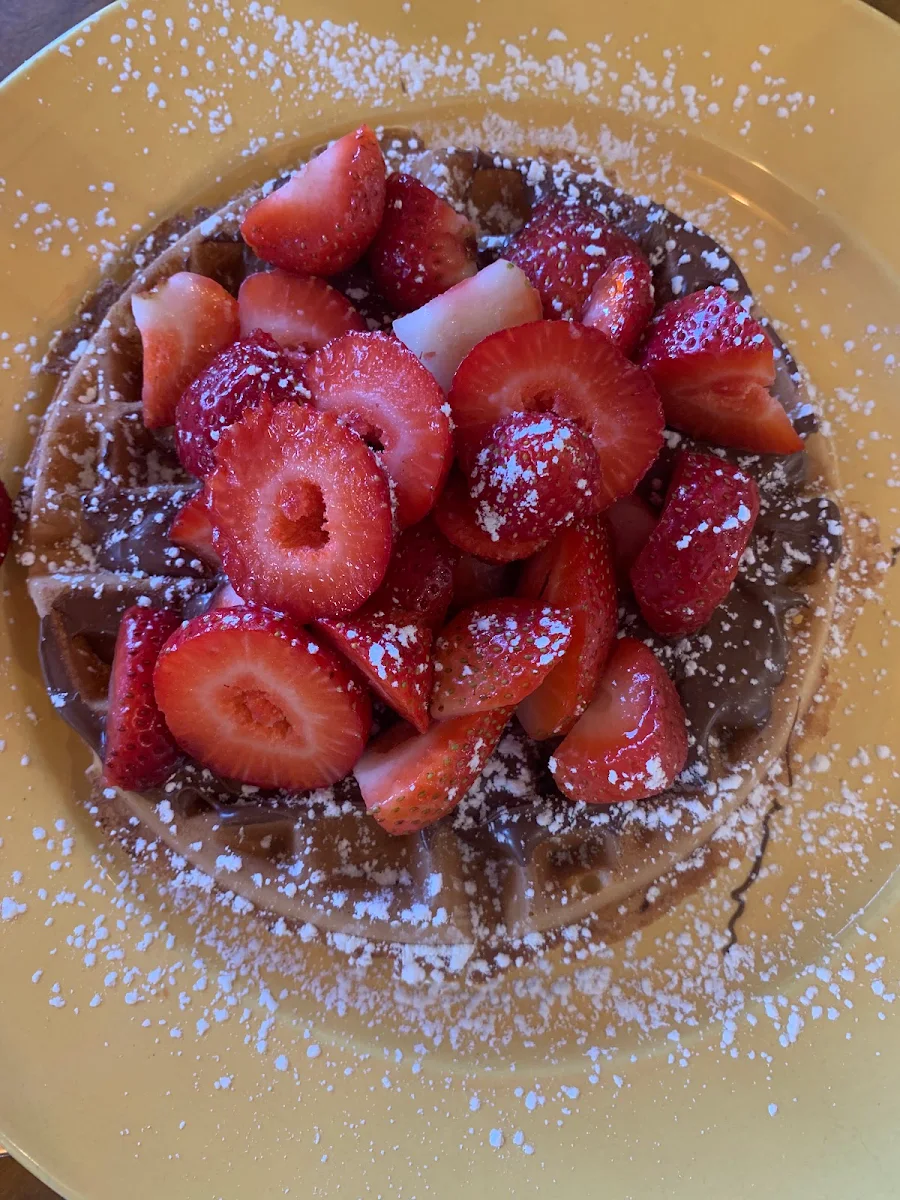Strawberry Banana Nutella Pancakes