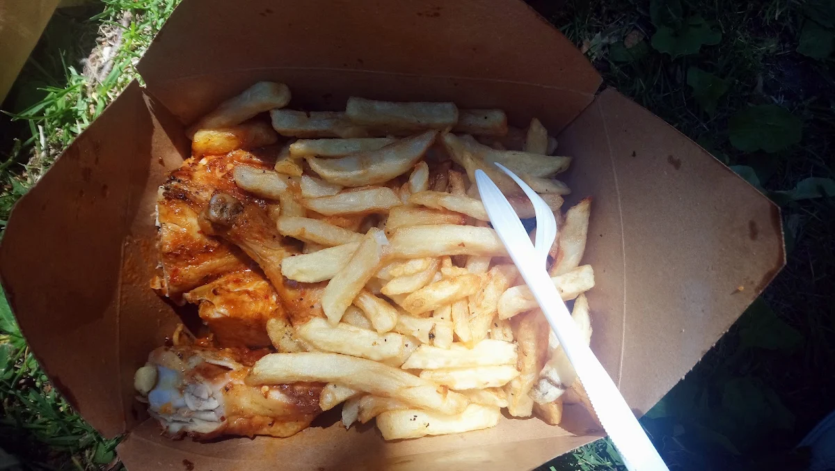 Half Chicken with Fries and Salad