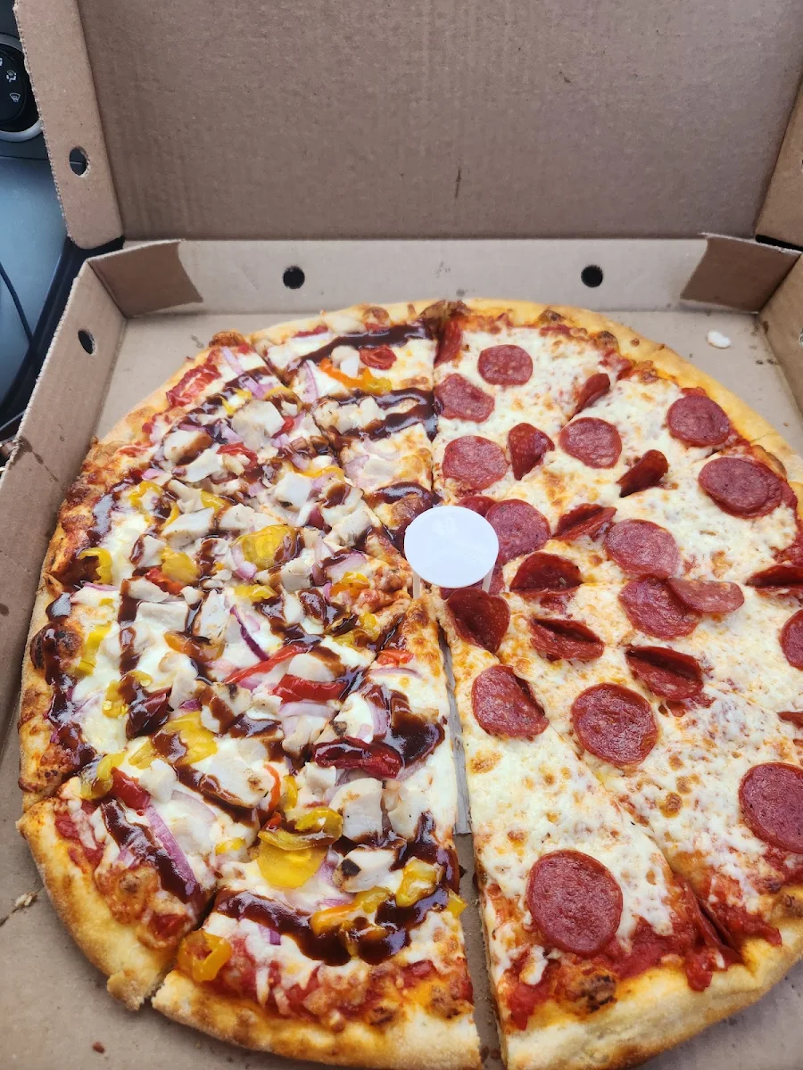 Spicy BBQ Chicken Pizza Pepperoni Pizza