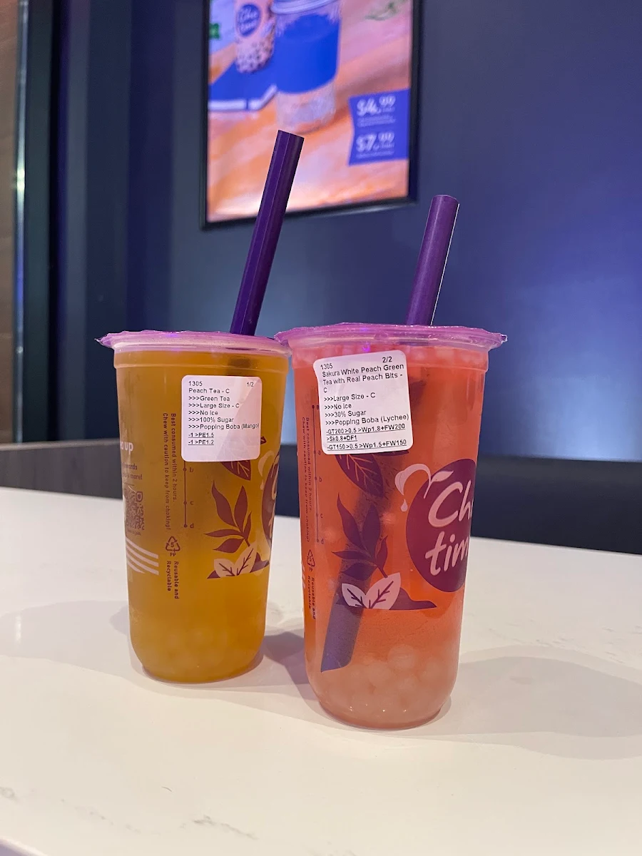 Peach Tea and Sakura White Peach Green Tea