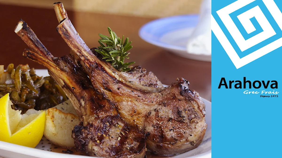 Assiette de Côtelettes d'agneau 4 Lamb Chops Plate