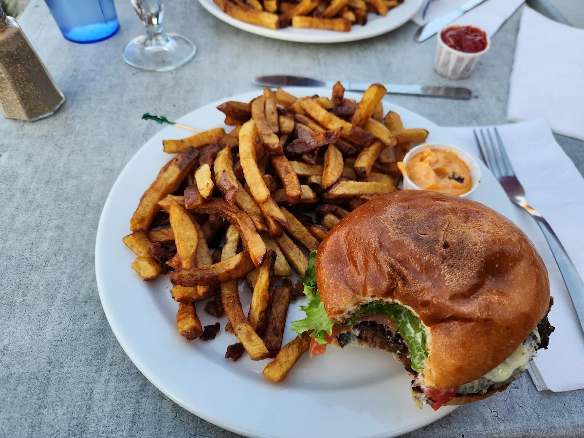 Mont Blue Cheese Burger and Fries