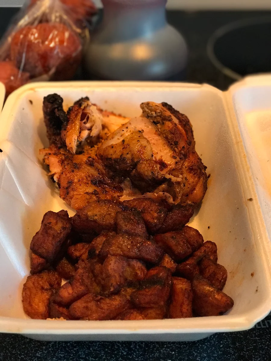 Poulet Braisé Avec Alloco