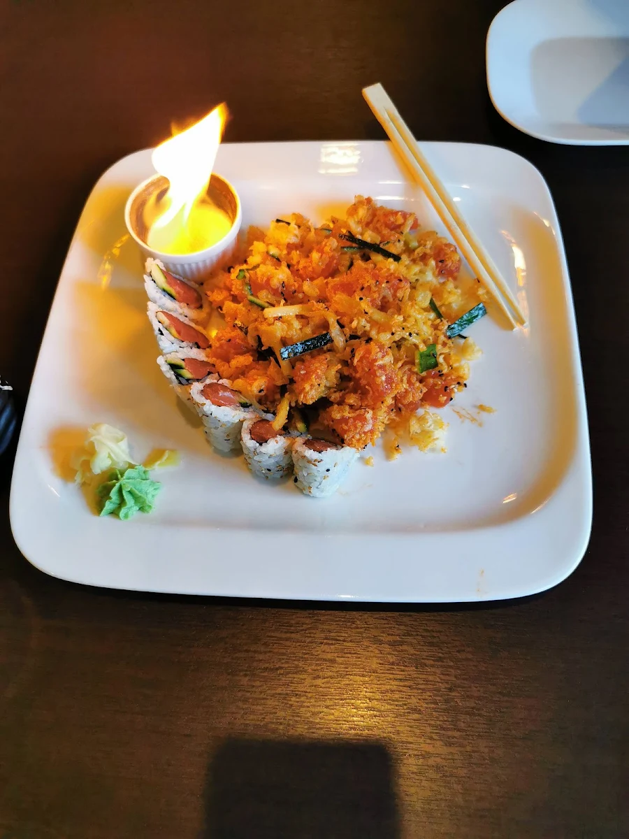 Rainbow Roll and Spicy Salmon Roll