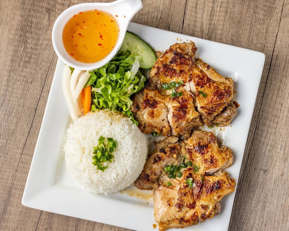 BBQ Lemongrass Chicken Pork Chop with Rice