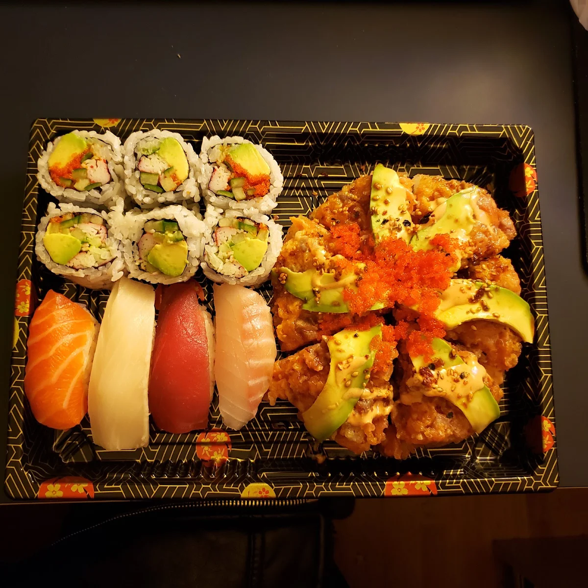 Sushi Pizza and Assorted Sushi